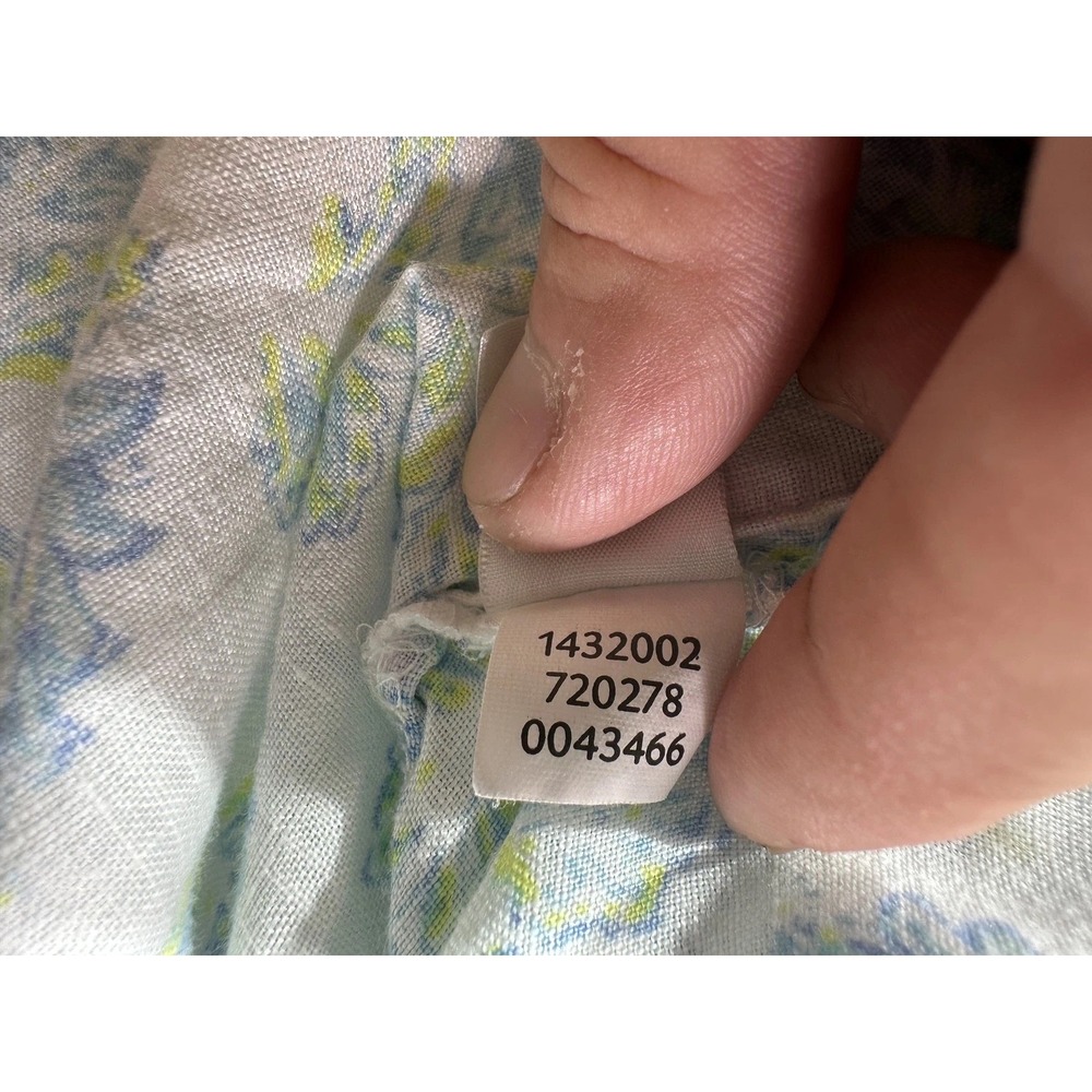 J Jill Love Linen Shirt Womens XL Blue Green Paisley Print Long Sleeve Button Up - Picture 8 of 8